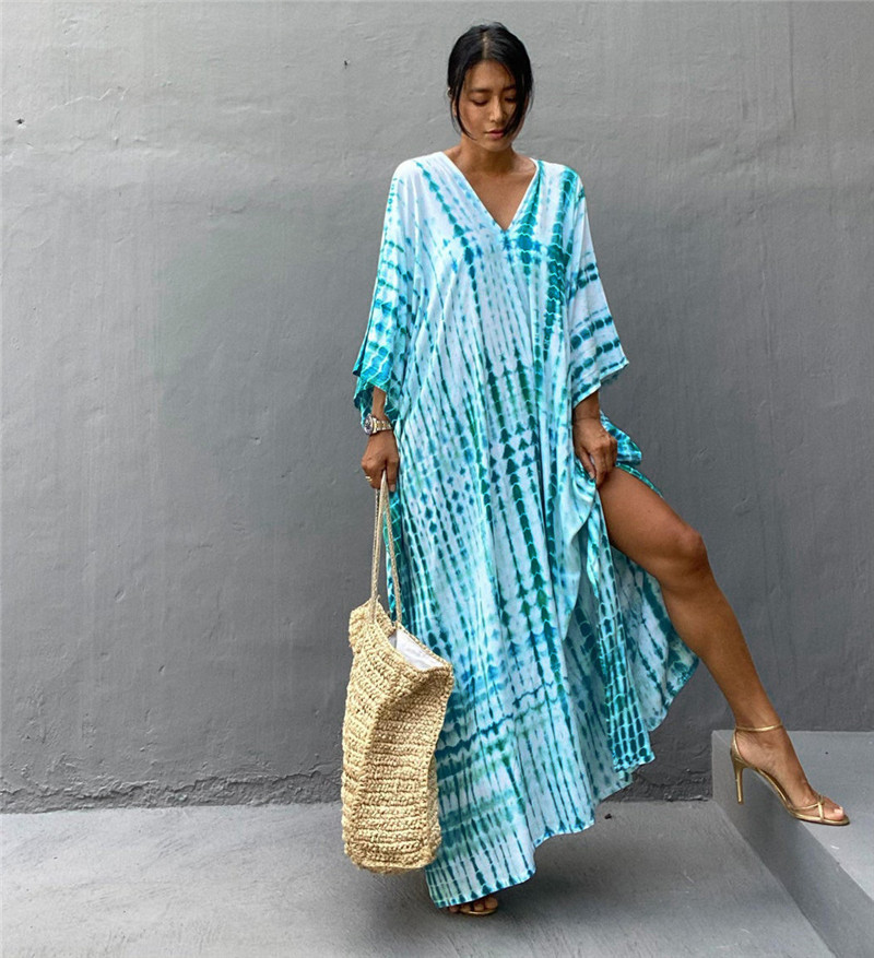 Cover Up Kaftan - Plus Size Damen Beachwear Long Beach