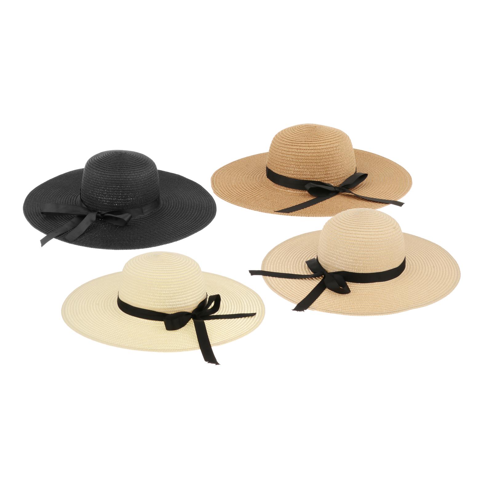 Hat Floppy Wide - Damen Sommer Strohhut Visier Faltbarer Roll-Up-Hut