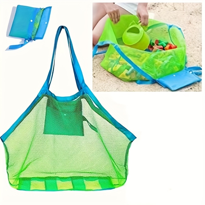 Tote Bag Beach - 1 Stück große Strandtasche aus Netzstoff,