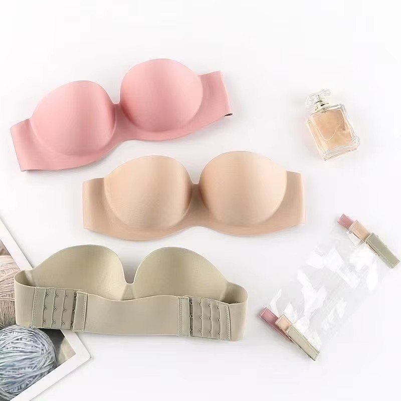 Bralette Triangle Set - Sexy trägerloser Push-Up-BH für Damen, nahtlose,