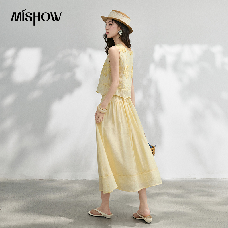 MISHOW Französische Bluse mit  – Midi Skirt Floral Bewertung und Preis
