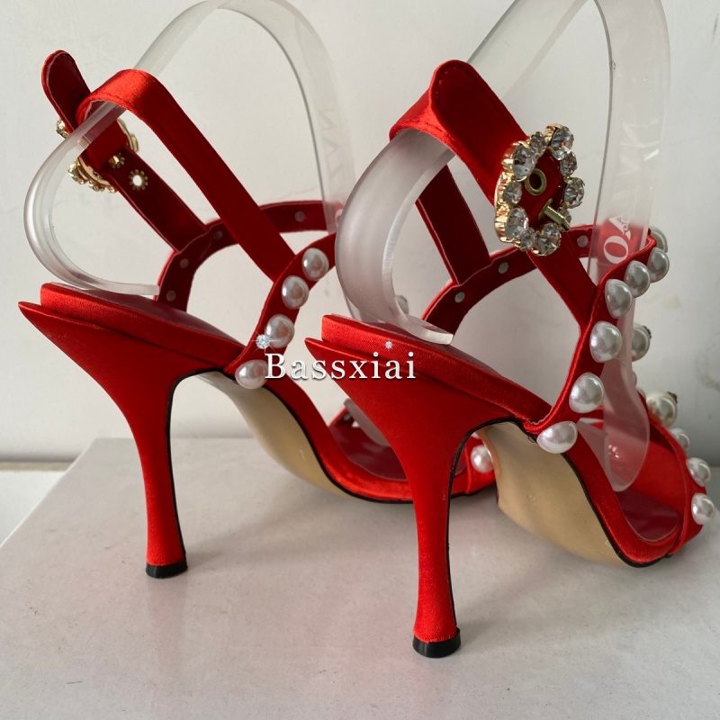 Perlenperlen-Dekor, T-Riemen,  – Sandal Strappy Heeled Bewertung und Preis