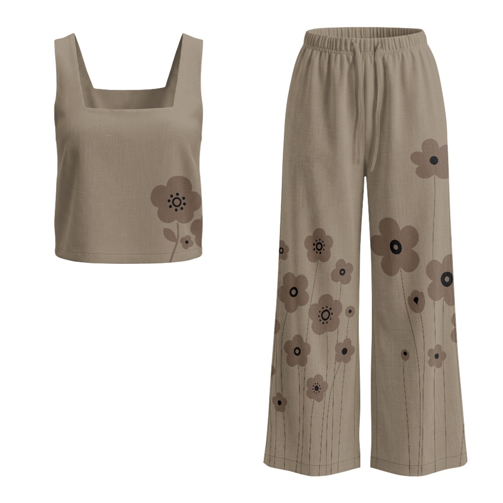 INSTANTARTS Damen-Leinenwesten – Linen Pant Wide Bewertung und Preis