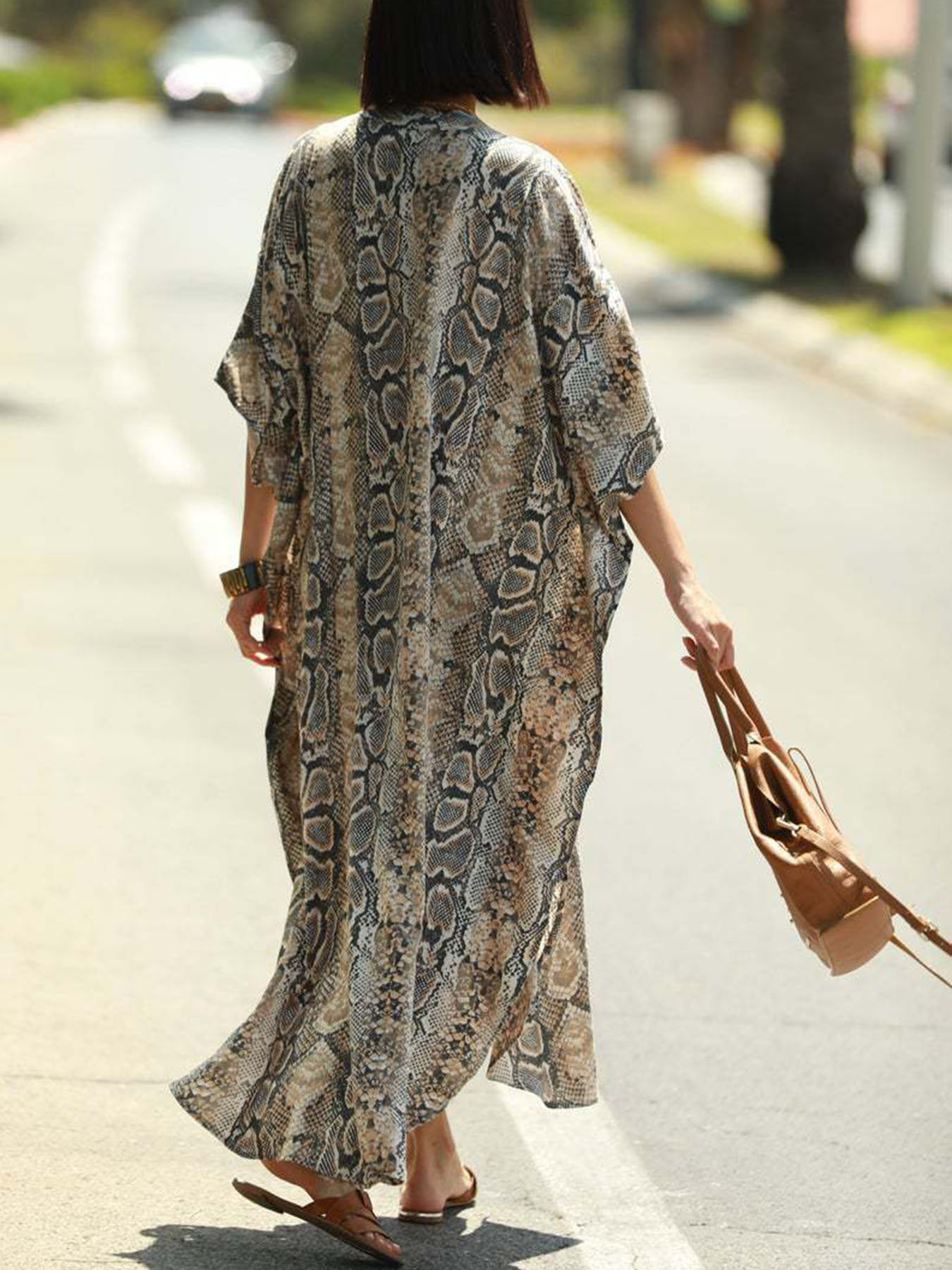 Strandkleid mit Bohemian-Print – Cover Up Kaftan Bewertung und Preis