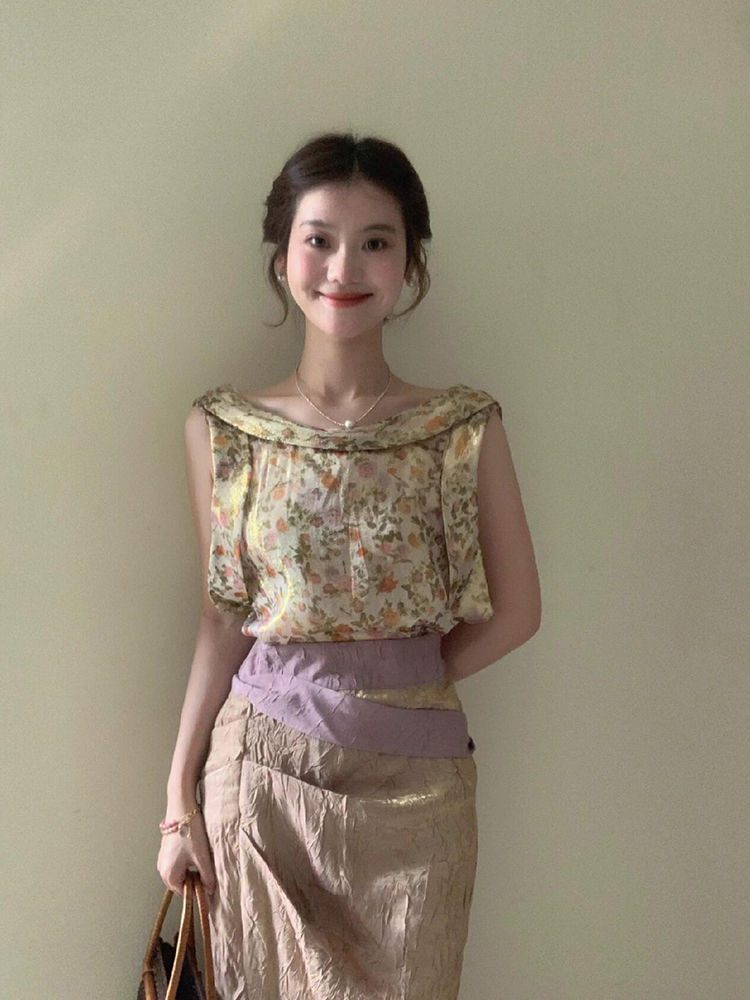 XZY Vintage Blumenmuster Ärmel – Midi Skirt Floral Bewertung und Preis