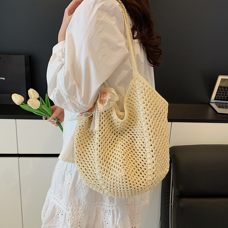 Sommerliche Spitzen-Schleifen- – Crochet Bag Raffia Bewertung und Preis