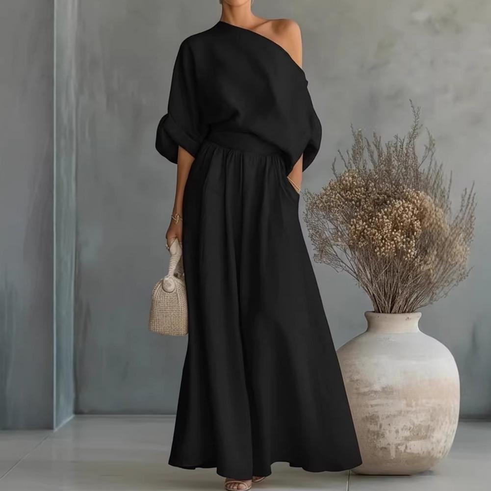 Damen-Blusen-Hosen-Set, elegan – Blouse Off Shoulder Bewertung und Preis