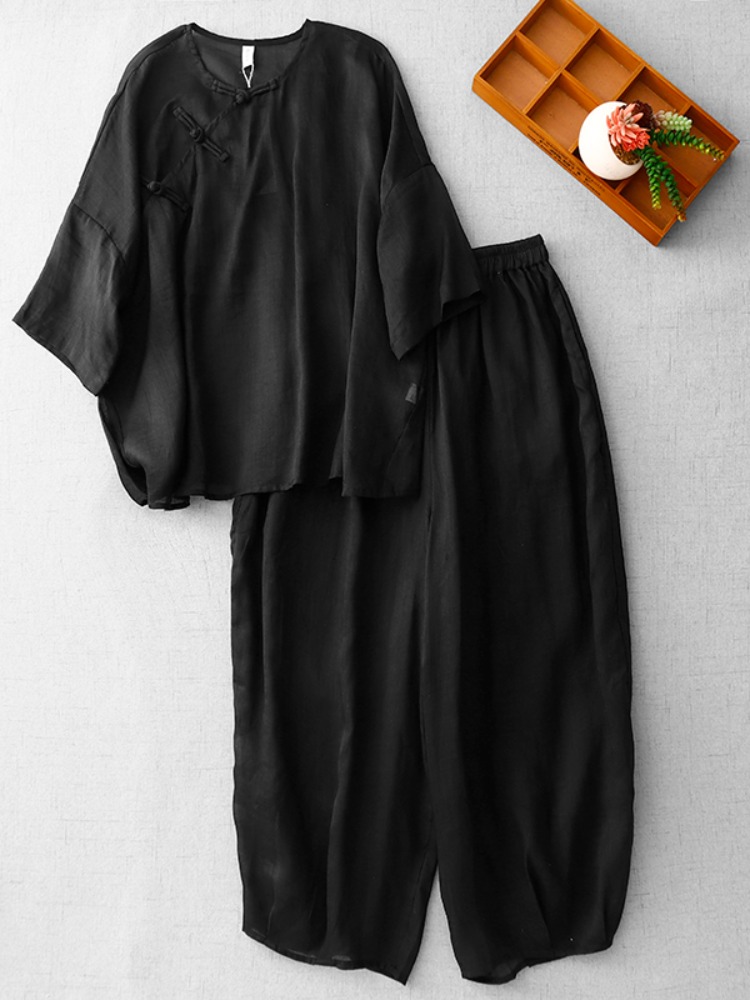 Neuer chinesischer Zen-Stil Da – Linen Pant Wide Bewertung und Preis