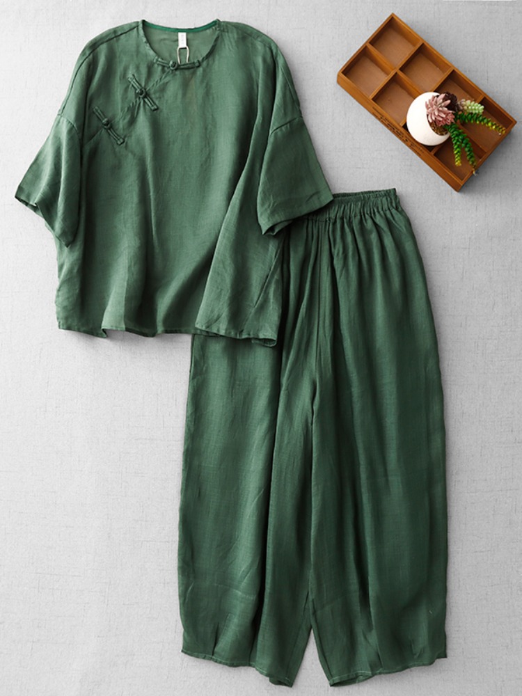 Neuer chinesischer Zen-Stil Da – Linen Pant Wide Bewertung und Preis