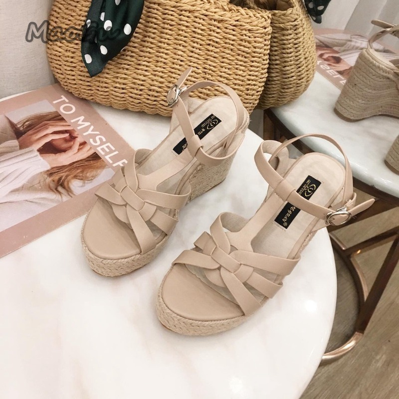 10CM Plateau-Sandalen für Dame – Wedge Espadrille Women Bewertung und Preis