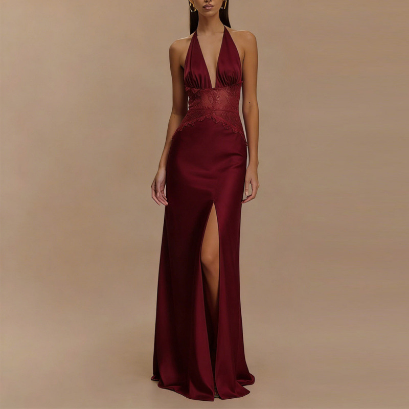 Sexy rückenfreies Neckholder-M – Maxi Dress Halter Bewertung und Preis
